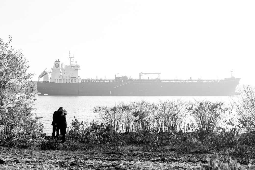 Herbst-Paarshooting am Elbstrand